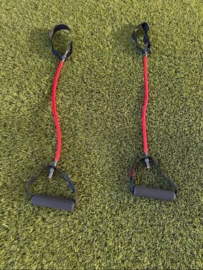 2 Resistance Tubes - Women's Workout Set - 1/2 inch and 3/8 inch tube thickness